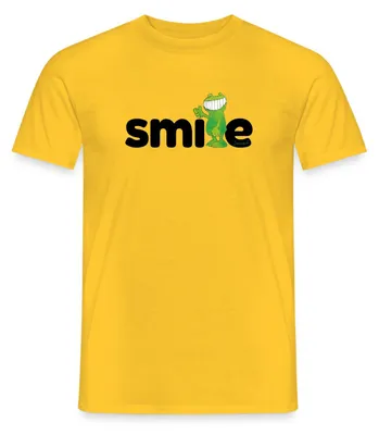 Produktbild von Spreadshirt Janosch Günter Kastenfrosch Smile Design Männer T-Shirt, M, Gelb