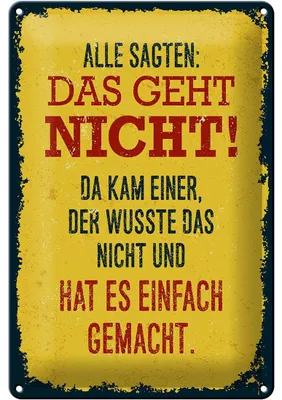 Produktbild von Blechschild Spruch alle sagten das geht nicht da kam 20x30cm