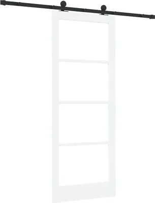 Obrázek produktu pro vidaXL Posuvné dveře ORKDAL Bílé a černé 83 x 211 cm