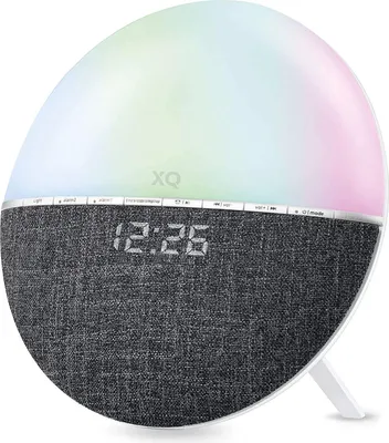 Obrázok produktu pre XQISIT Budík Sunrise Rádiobudík Bluetooth reproduktor sivý