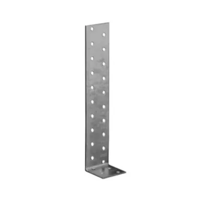 Zdjęcie produktu dla Płaska stalowa kotwa do betonu 300 x 40 x 40 mm Kątownik z blachy perforowanej Ocynkowany kątownik krzesełkowy