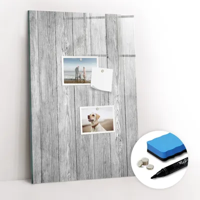 Produktbild von Magnetpinnwand Memoboard - Zubehörsatz - Schwarzer Marker + Schwamm + Magnete - 40 x 60 cm - Holzbretter