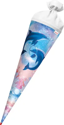 Produktbild von ROTH Schultüte "Delfine" rund 700 mm