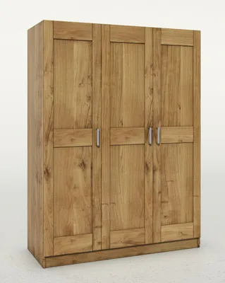 Produktbild von Kleiderschrank Schrank Wildeiche teilmassiv geölt 3 türig Breite 152cm