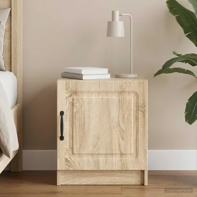 Image de vidaXL Table de chevet en chêne Sonoma 43 x 34,5 x 47 cm, bois d'ingénierie