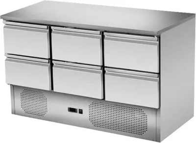 Immagine prodotto di Banco refrigerato con 6 cassetti, raffreddamento sottobanco, 137x70