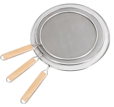 Spritzschutz-Set, Edelstahl, 3 Größen: 21/25/29 cm