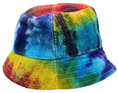 Imagen del producto de Sombrero de festival boho de cáñamo y algodón con parches - Tiedye