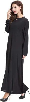 Productafbeelding van Jilbab Abaya - Islamitische Kleding - Dagelijks Gebruik - Saudi Arabische Stijl - Maat 58 - Zwart