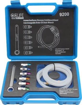 Produktbild von CCLIFE 8tlg Bremsen Entlüften Schlüssel Entlüfterschlüssel Entlüftungsschlüssel Bremsenentlüfter Werkzeug 7-12mm