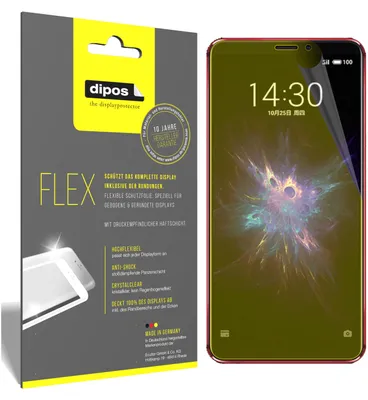 Produktbild von 3x Meizu Note 8 Schutzfolie Folie, 100% Displayabdeckung, dipos Flex