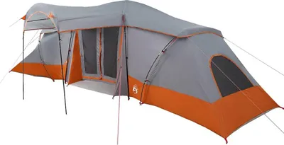 Produktbild von vidaXL Familienzelt mit Dach Grau und Orange 721 x 335 x 212 cm