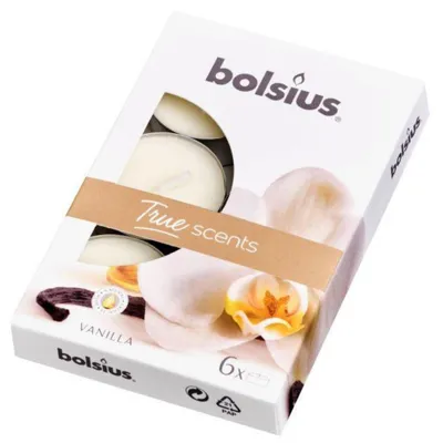 Zdjęcie produktu dla Podgrzewacze BOLSIUS WANILIA 4H WANILIOWE 6 SZTUK