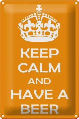 Produktbild von Blechschild Spruch 20x30cm Keep Calm and have a beer