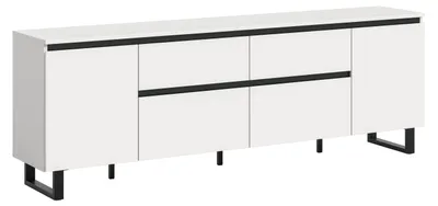 Produktbild von Lowboard TV-Board Tomasa | weiß / schwarz