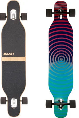 Produktbild von Mach1 Bambus Longboard mit Keramik Kugellager + T-Tool - Skateboard Drop Through Cruiser Komplettboard 2852