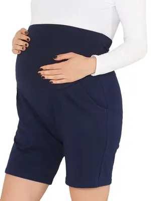 Produktbild von Be Mammy Damen Umstandshorts BE20-234 (Marineblau, S)