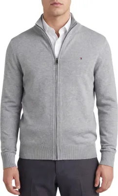 Produktbild von Tommy Hilfiger Strickjacke grau Baumwolle meliert