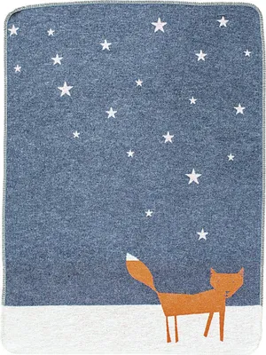 Immagine prodotto di Coperta per bambini, circa 90 x 70 cm, "Volpe sotto le stelle"