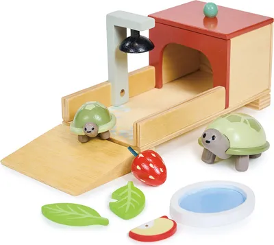 Produktbild von Tender Leaf Toys Schildkröte Haustier Set (Kinderspielzeug, aus Holz) 7508167