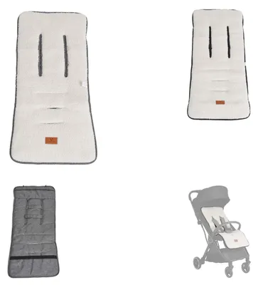 Produktbild von Cangaroo Kinderwagen Sitzauflage Luxe Universalsitzunterlage hoher Sitzkomfort grau