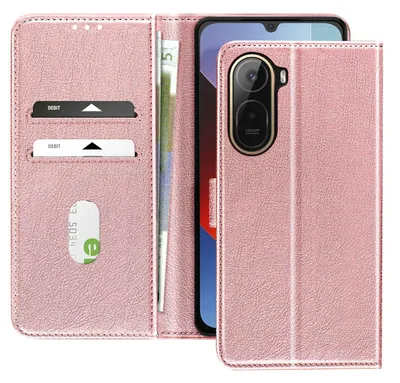 Imagen del producto de Funda para Redmi A7 Pro Serie Chesterfield, con compartimento para tarjetas y soporte, color rosa
