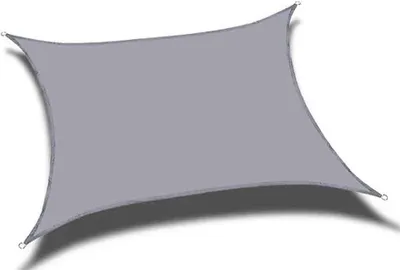 Produktbild von Segeltuch Polyester Oxford Stoff LxB 250x300 cm Grau Sonnensegel Wasserabweisend UV-Schutz »Malaga« 160gr./m² Rechteckig Wetterfest Reißfest, 2023900