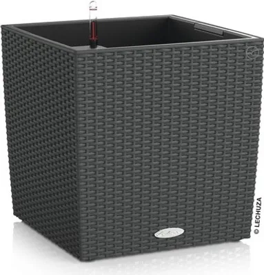 Obrázok produktu pre Samozavlažovací kvetináč Lechuza Cube 30x30x30 cm kompletný set sivý