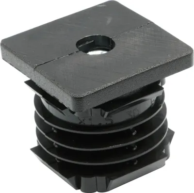 Produktbild von Lamellenstopfen mit Gewindeloch M10 40 x 40 mm schwarz