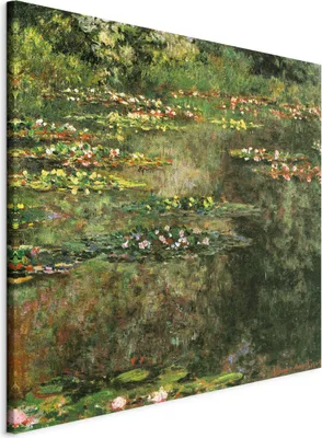 Obrázek produktu pro Obraz z netkaného plátna - Rybník s lekníny 70x70 cm Reprodukce l-G-10075-b-a