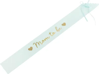 Produktbild von Schärpe "Mom to Be" für Babyshower | Hellblau