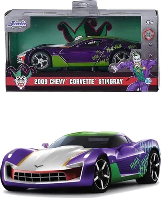 Produktbild von Jada Spielzeug Auto The Joker 2009 Chevy Corvette Stingray DC Modellauto