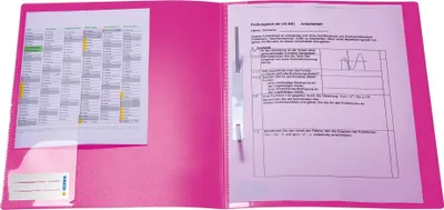 Produktbild von HERMA Schnellhefter A4 neon pink Polypropylen 3St.