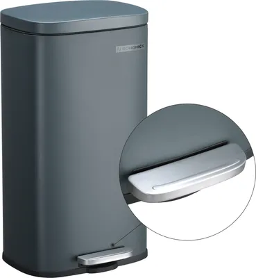 Obrázek produktu pro SONGMICS 30l odpadkový koš Odpadkový koš Ocelový pedálový koš Recyklační odpadkový koš Kuchyňský odpadkový koš 63cm Kouřově šedý LTB03GS