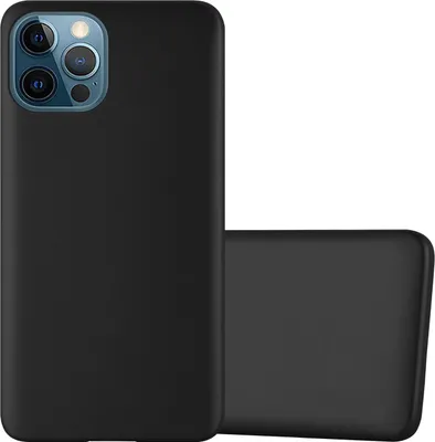 Produktbild von Cadorabo Schutzhülle für Apple iPhone 12 PRO MAX Hülle in Schwarz Handyhülle TPU Silikon Etui Cover Case
