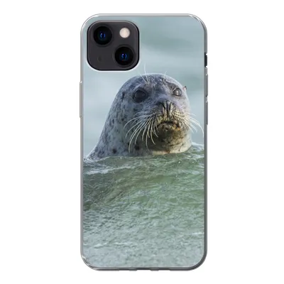 Produktbild von MuchoWow® Handyhülle Schutzhülle Hülle für iPhone 13 Nordsee - Seehund - Wasser Silikon Softcase Handy Hülle - Karteninhaber