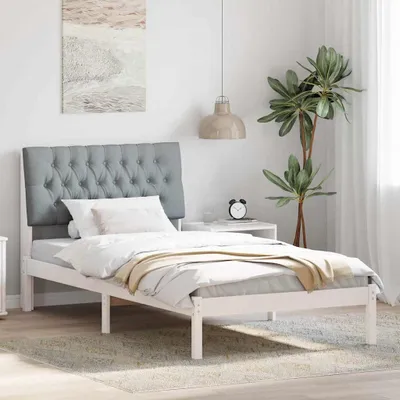 Obrázok produktu pre Maison Exclusive - posteľový rám s čalúneným čelom Biela 100 x 200 cm
