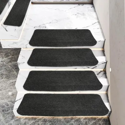 Produktbild von Stufenmatten 15 Stk. Treppenschutz Stufenmatten Rechteck 25x65cm Schwarz