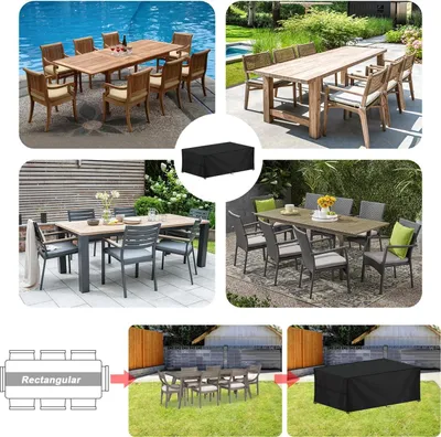 Image de Housse de protection pour meubles de jardin, 220 x 90 x 80 cm, housse pour meubles de jardin, canapé lounge, couverture, table de jardin, imperméable, bâche pour meubles de jardin, couvertures pour meubles de jardin, meubles lounge, meubles en rotin