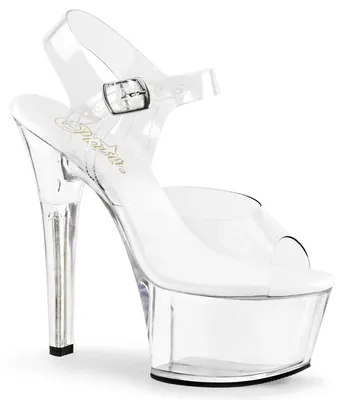 Produktbild von Pleaser Damen Aspire-608 Plateausandalen, Transparent (Transparent), 40 EU