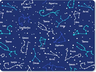 Produktbild von MuchoWow® Mauspad Mousepad Zodiac - Sternennacht - Muster - Jungen 23x19 cm - Mousepads - Maus Mat - Pad - Mausunterlage - Schreibtischunterlage - Mauspad