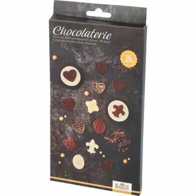 Produktbild von Birkmann Chocolaterie Ornamente, 2er Set, Pralinen Form, Schokoladenförmchen, Silikonform, Silikon, 252912