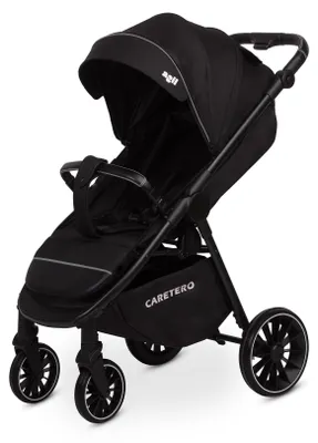 Caretero agil Kinderwagen in Schwarz für Spaziergänge und Reisen