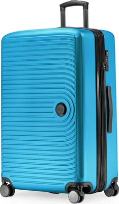 Image de HAUPTSTADTKOFFER Mitte - Grande valise à 4 roulettes doubles Valise de voyage XL avec extension,  valise rigide TSA stable,  130 L, bleu cyan