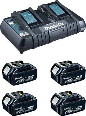 Immagine prodotto di Set di alimentazione MAKITA (4 x 18V 5,0 Ah + DC18RD)