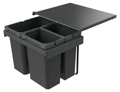 Immagine prodotto di Naber Cox Stand-UP® 350 K/500-3, raccoglitore di rifiuti per cassetti esistenti, antracite, H 350 mm 8013404
