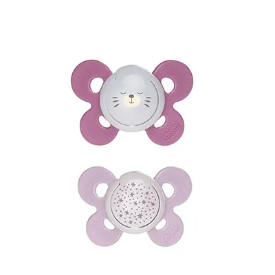 Obrázok produktu pre CHICCO Cumlk Physio Comfort silikn non 16-36m dieva - hviezdy 1 ks