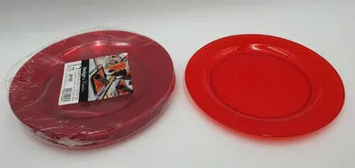 Zdjęcie produktu dla talerz plastikowy 19cm czerwony 12szt 34-32