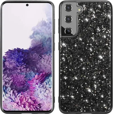 Produktbild von Samsung Galaxy S24 Hülle - Coverup Glitzer Back Cover - Schwarz