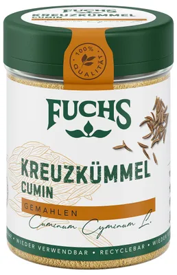 Produktbild von Fuchs Gewürze Kreuzümmel gemahlen, 50 g in wiederverwendbarer Dose, natürliche Zutaten